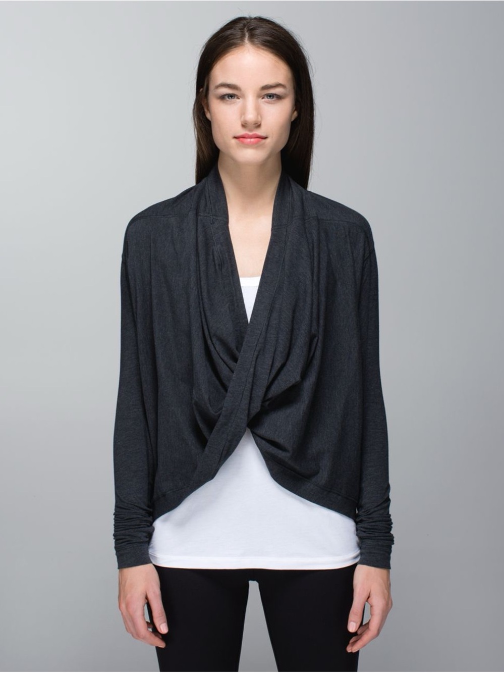 Lululemon Iconic Sweater Wrap Dark Heather Gray Size S (4/6)